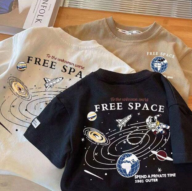 「2024」子供服★Tシャツ★トップス★半袖★韓国風子供服★3色★80-140CM