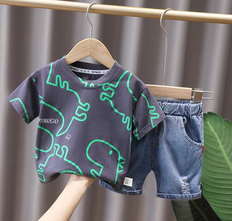 2024夏新作★子供服　トップス+ズボン　セット★80-120cm★2色