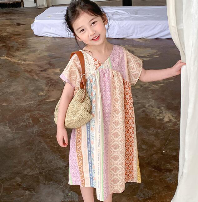 「2024」子供服★ワンピース★キッズ女の子★カジュアル★7-15#