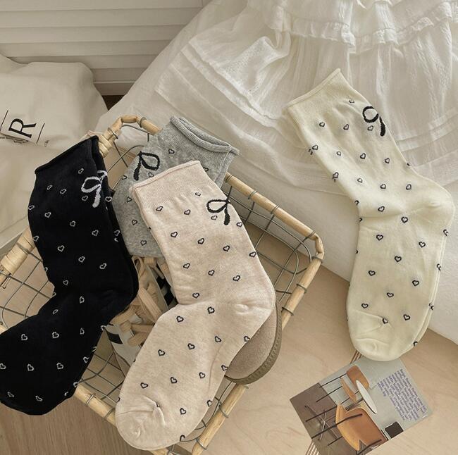 「2024」靴下★レディース★ソックス★大人用★女性用靴下★蝶結び★可愛い