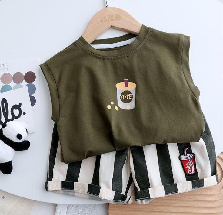 2024夏★子供服　トップス+ズボン　セット　80-130cm★2色