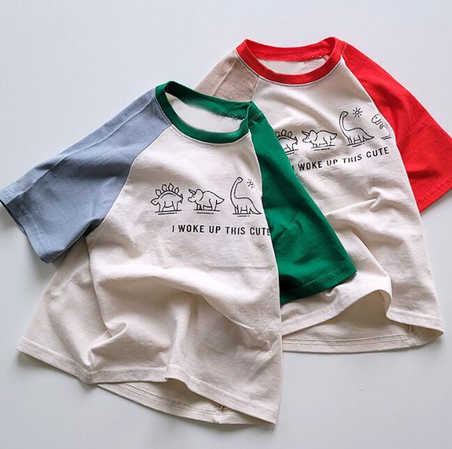「2024」子供服★Tシャツ★トップス★韓国風子供服★半袖★恐竜★2色★70-120CM