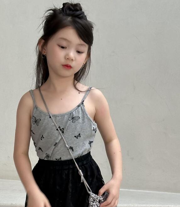 「2024」子供服★トップス★キャミソール★袖なしシャツ★韓国風子供服★2色★90-150CM