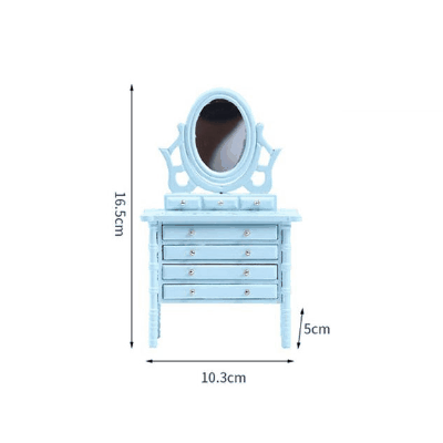 ミニチュア ドールハウス用家具 フィギュア ぬい撮 1:12dollhouse ドール撮影 引き出しテーブル化粧台 造景