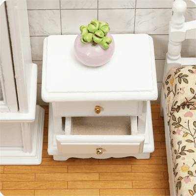 ミニチュア 1:12dollhouse ドールハウス用家具 フィギュア ぬい撮ドール撮影 サイドテーブル 引出し 微風景