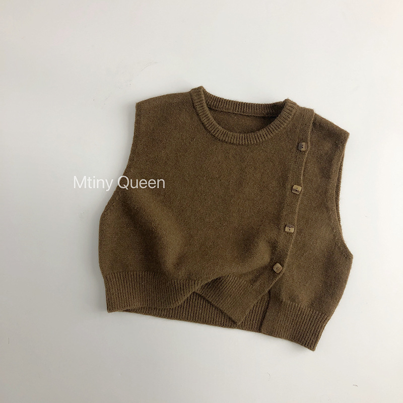 「2024」子供服★トップス★ニット★ベスト★韓国風子供服★80cm〜130cm