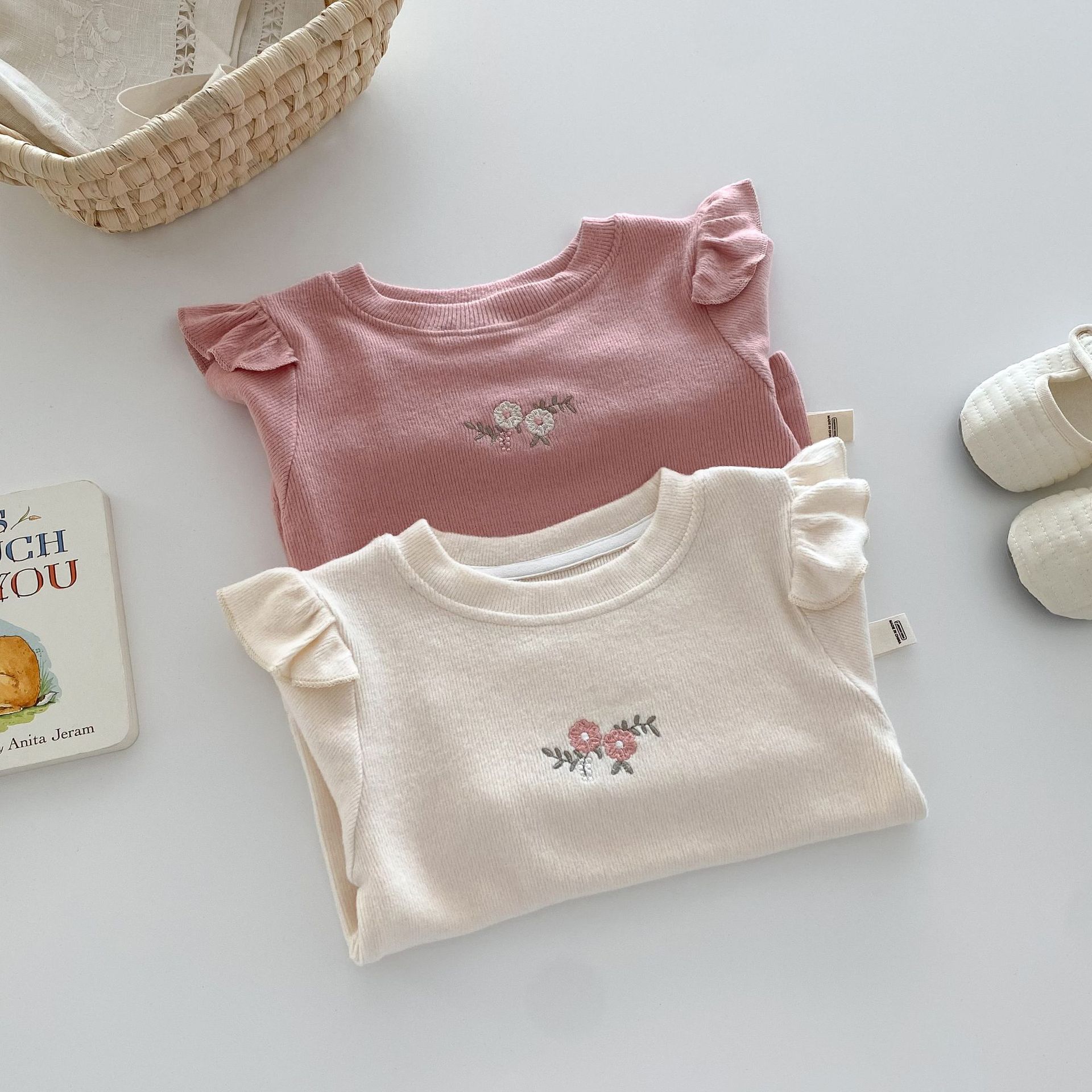 「2024」子供服★トップス★Tシャツ★長袖★韓国風子供服★2色73cm〜120cm