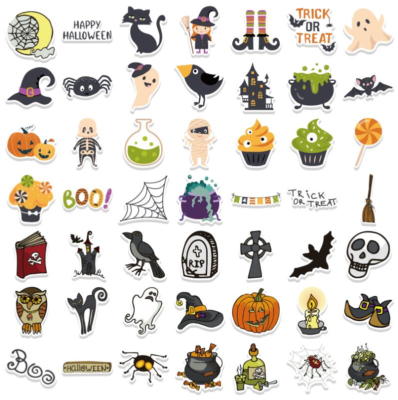 ★飾りシール★DIYハロウィン粘着シール　シール★100枚入り