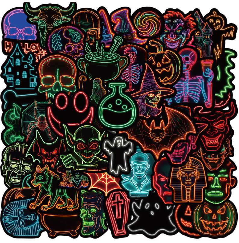 ★飾りシール★DIYハロウィン粘着シール　シール★50枚入り