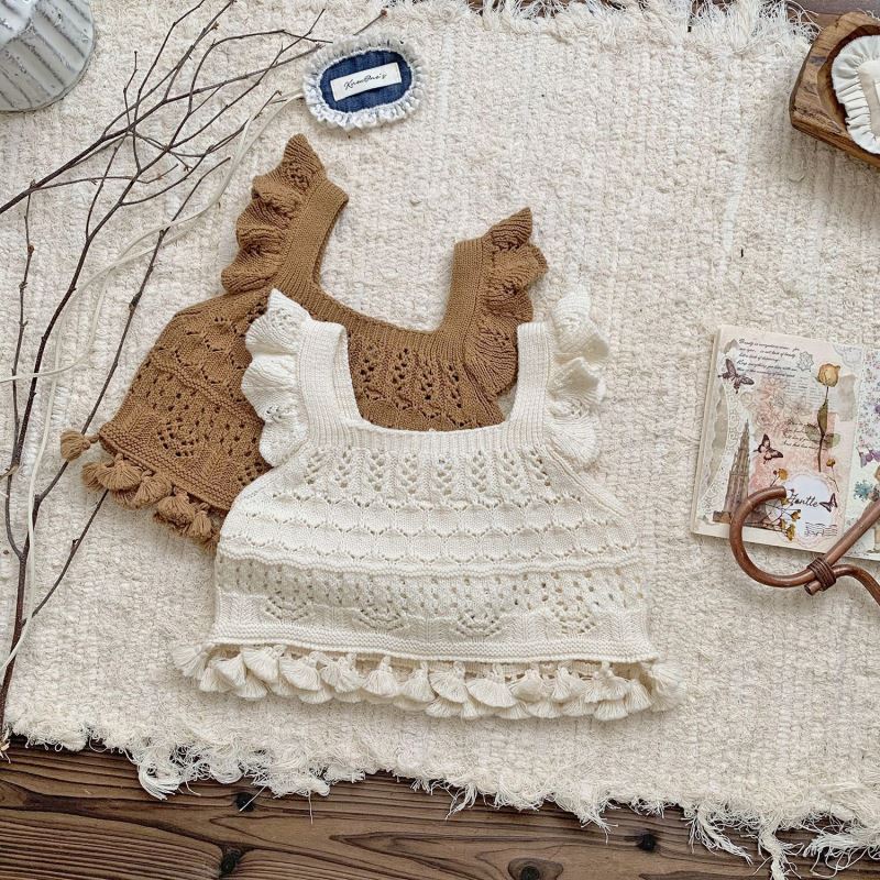 2024年秋新Cu★子供服　ニットベスト★73CM〜110cm 2色