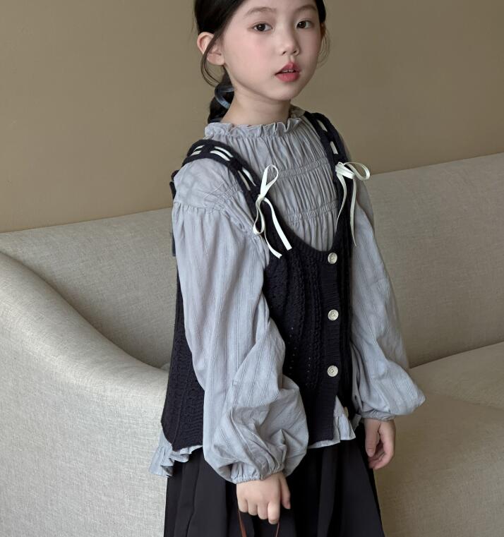 2024秋新作HY★子供服　ニットベスト　セーター★100cm〜160cm 2色