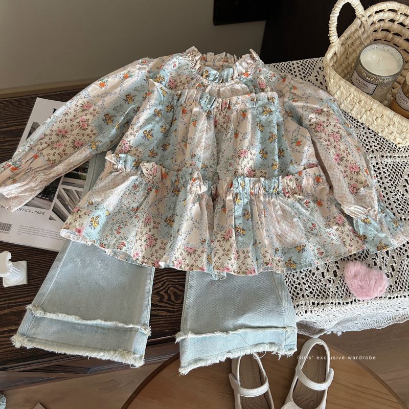 2024秋新作★子供服　トップス&デニムズボン分けt★80cm〜130cm