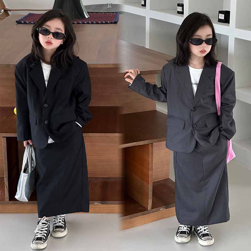 2024秋新品★子供服　コート+スカート　セットアップ★90cm〜160cm 2色