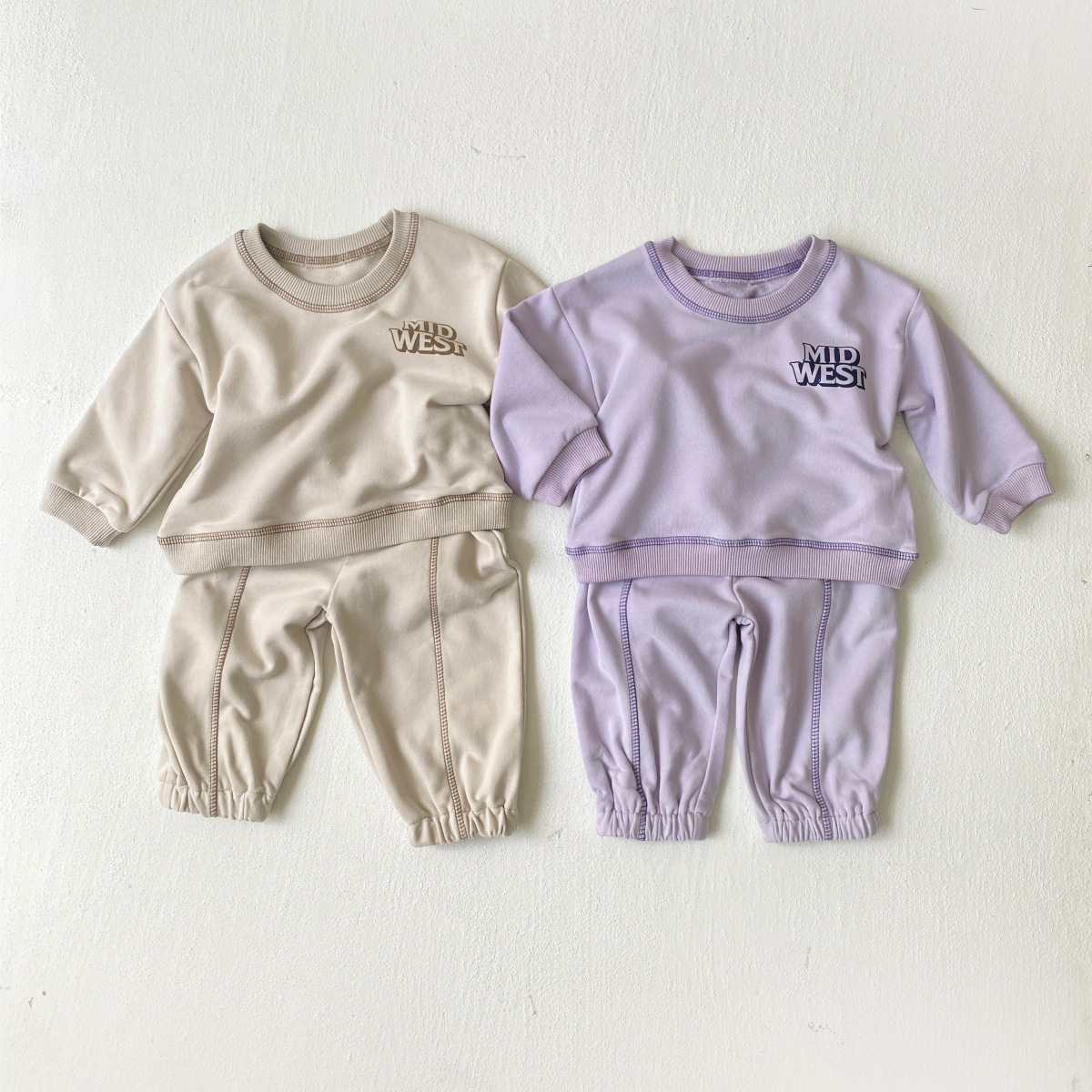 「2024」子供服★トップス+ズボン★セットアップ★韓国風子供服★ベビー★2色73cm〜100cm