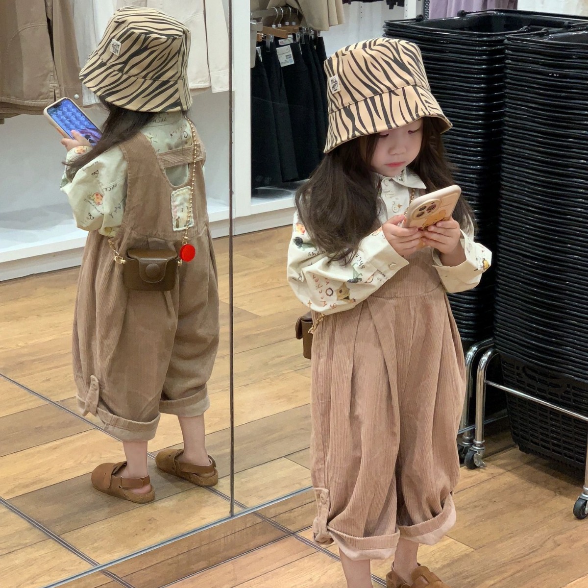 2024新品★子供服　シャツ&サロペット★90cm〜140cm