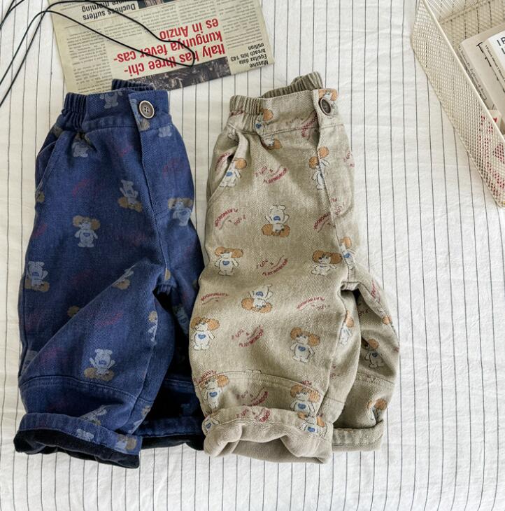 2024秋冬新品★子供服　ズボン　裏起毛★80cm〜130cm 2色