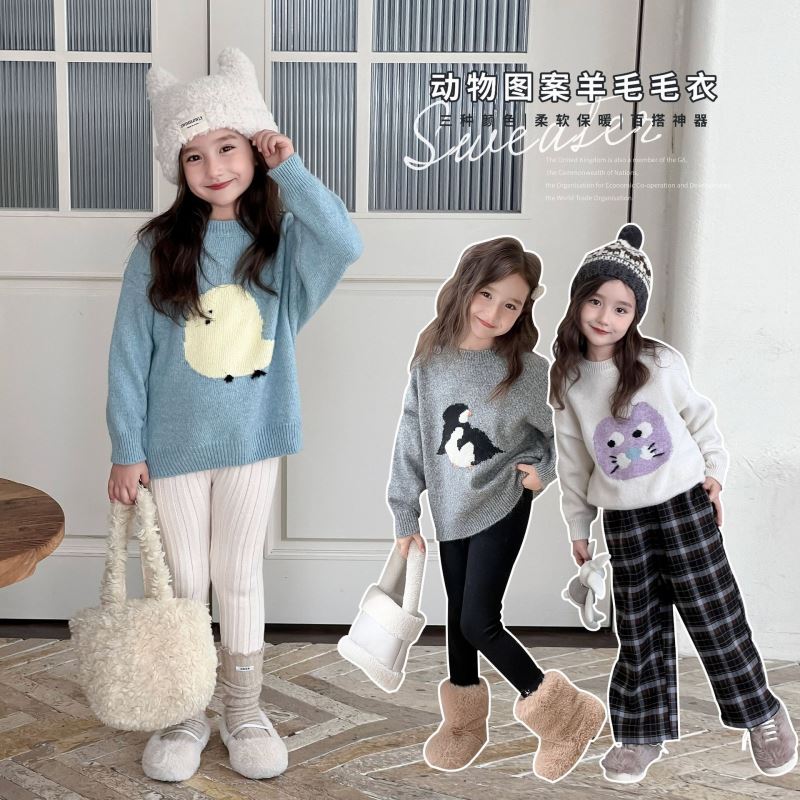 「2024」子供服★トップス★ニット★セーター★韓国風子供服★3色90cm〜140cm