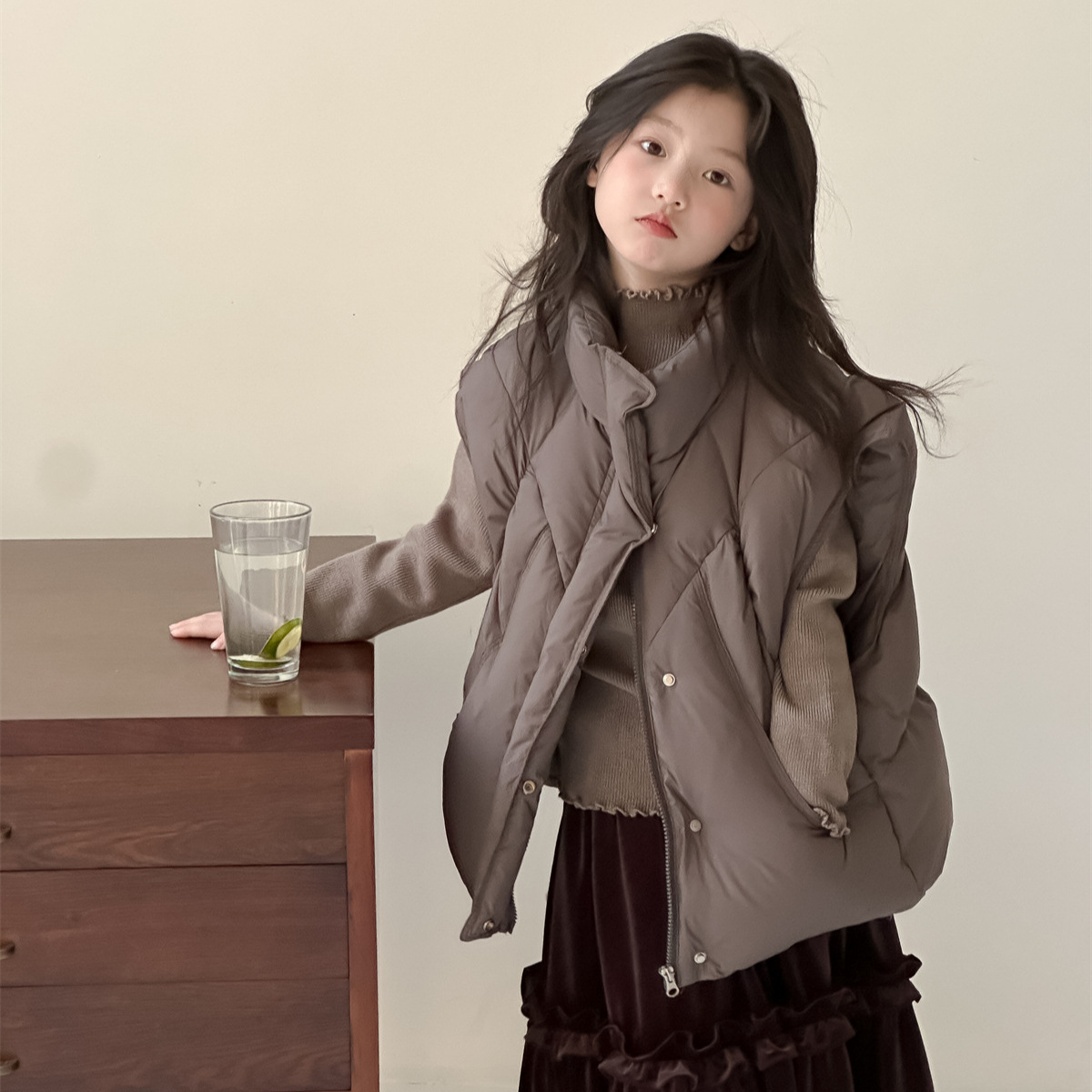 2024秋冬新品★子供服 　ベストコート★100cm〜160cm 2色