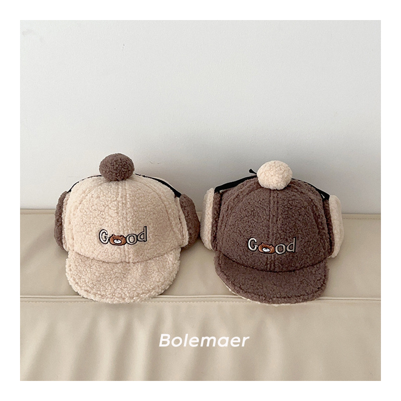 「2024」子供用★帽子★キャップ★野球帽★耳カバー★防寒★キッズ★暖かい★5色