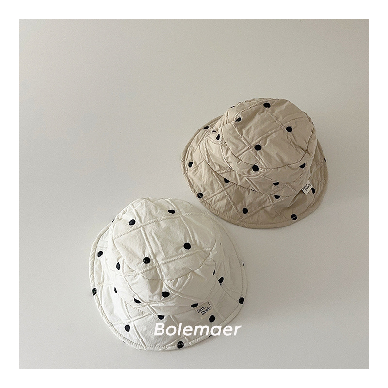 「2024」子供用★帽子★バケットハット★水玉★防寒★キッズ★暖かい★2色