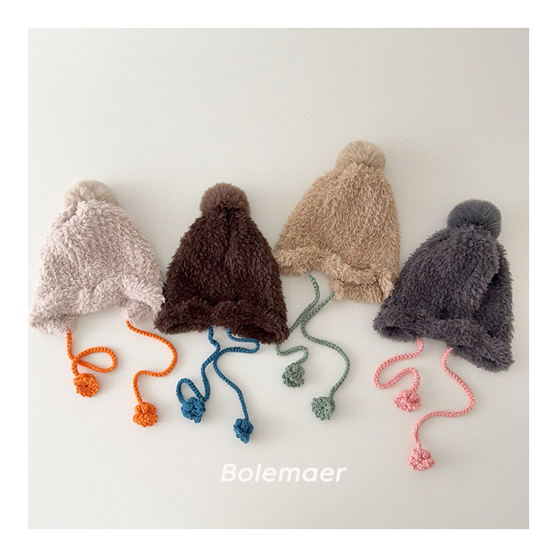 「2024」子供用★帽子★ニット帽子★耳カバー★防寒★キッズ★暖かい★4色