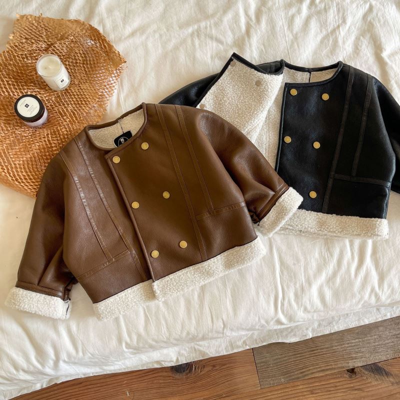 2024秋冬新品★子供服 　puコート★90cm〜130cm 2色