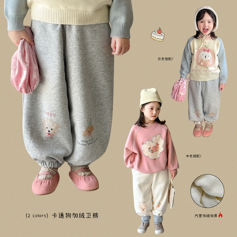 2024秋冬新W★子供服　ズボン　裏起毛★80cm〜140cm 3色