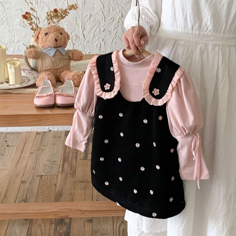 「2024」子供服★トップス★ワンピース★韓国風子供服★2色90cm〜130cm