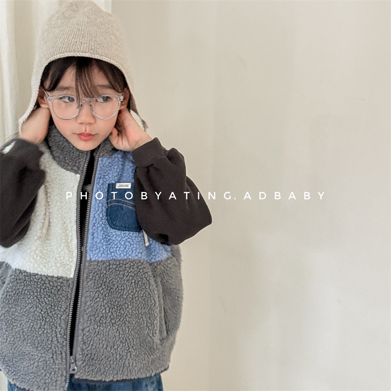 2024冬新入荷S★子供服 　ベストコート★80cm〜130cm 2色