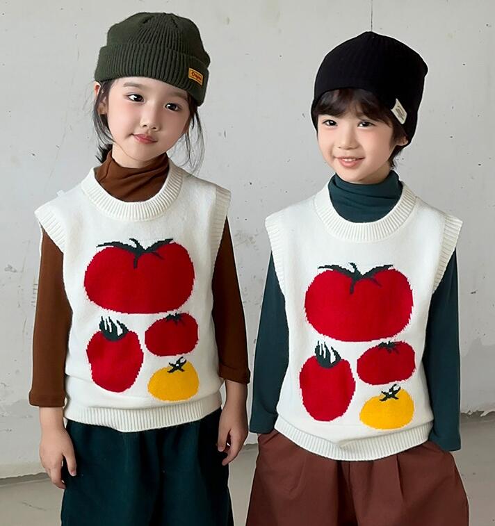「2024」子供服★トップス★ニット★ベスト★韓国風子供服★90cm〜150cm