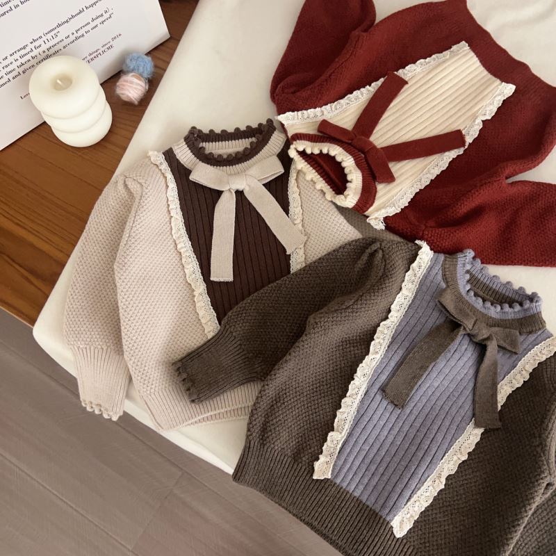 「2024」子供服★トップス★ニット★セーター★韓国風子供服★3色90cm〜130cm