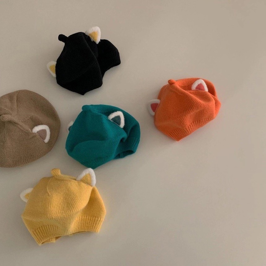 「2024」子供用★帽子★ニット帽子★防寒★ベレー帽★暖かい★6色