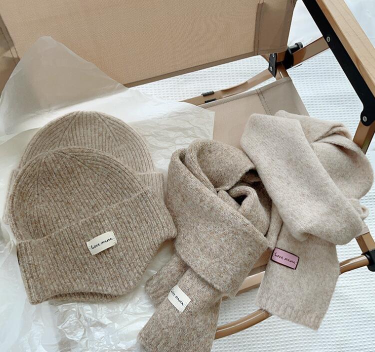 2025年新品★子供用★帽子+マフラー　セット★ 5色