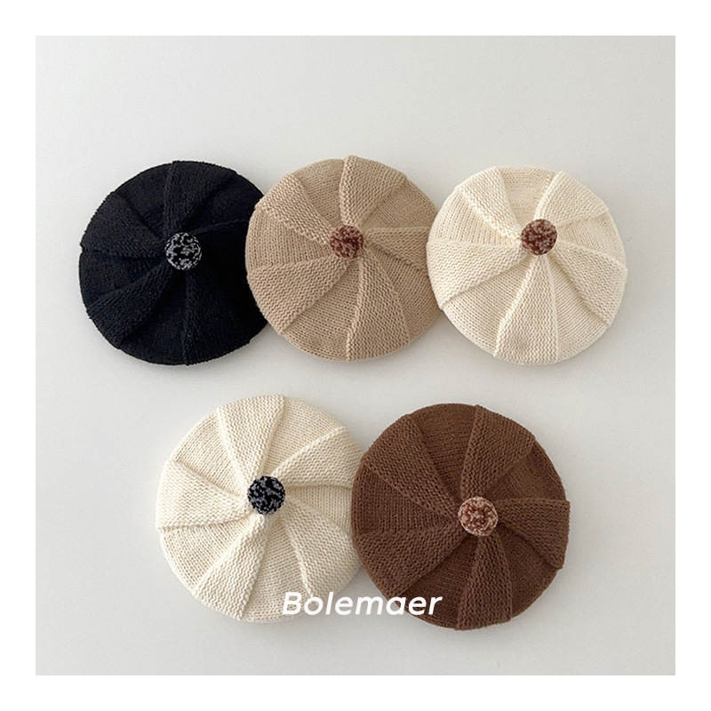 「2024」子供用★帽子★ニット帽子★ベレー帽★防寒★キッズ★暖かい★4色