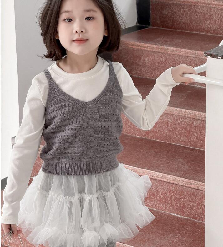 2025新品LMM★子供服　ニットベスト★90cm〜150cm 2色