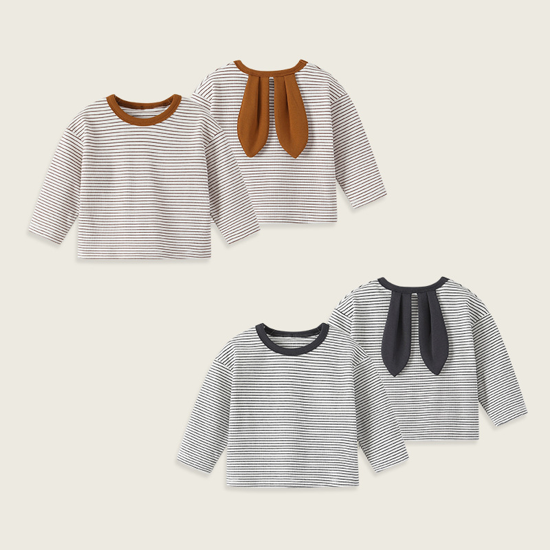 「2025」子供服★トップス★Tシャツ★韓国風子供服★ボーダー★2色73cm〜110cm