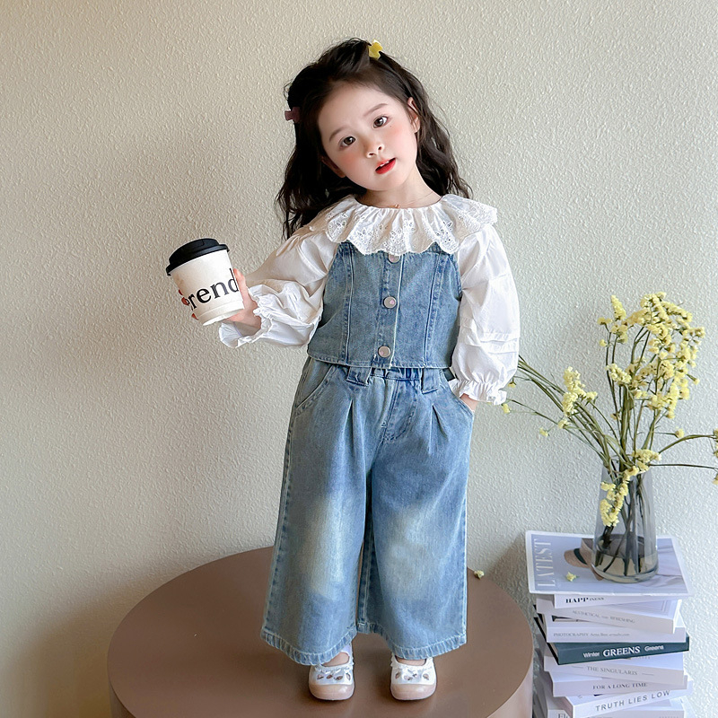 2025春新品★子供服　デニムセット+トップス　3点セット★90cm〜140cm