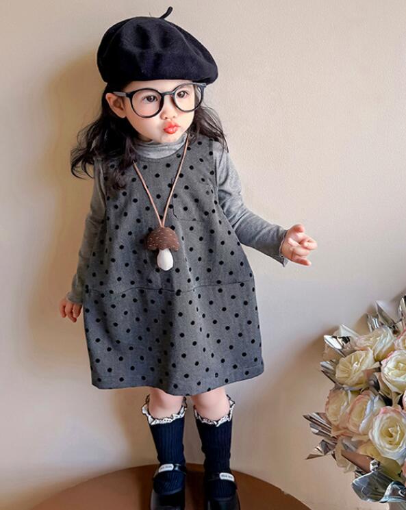 2025新品★子供服　トップス+ベストワンピース　セットアップ★90cm〜140cm