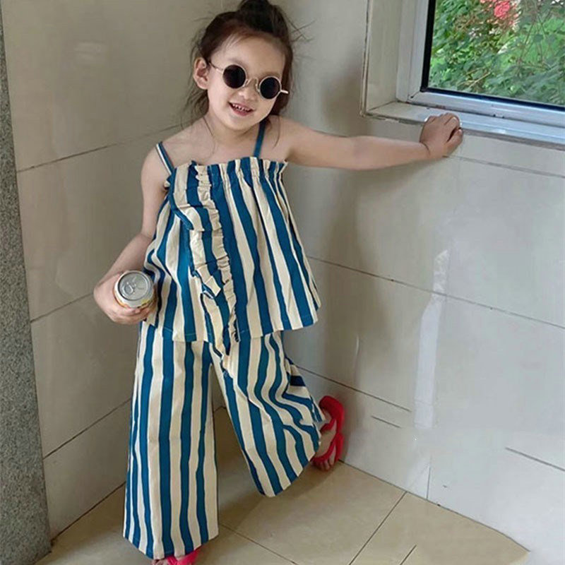 「2025」子供服★トップス+ズボン★セットアップ★袖なし★韓国風子供服★7#〜15#