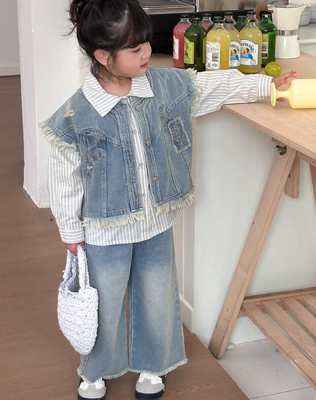 2025新品★子供服　シャツ&デニムセット分けて★90cm〜150cm