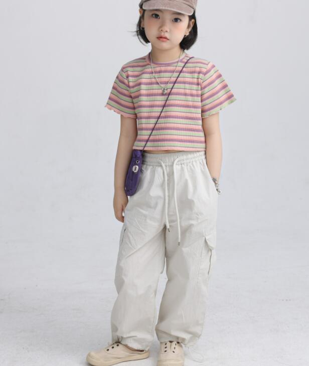 2025新品BOBO★子供服&親子服　ズボン★90cm〜150cm 2色