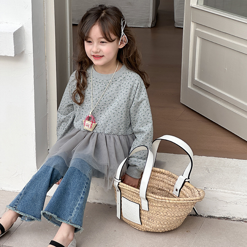 「2025」子供服★トップス★トレーナー★ジーンズ★韓国風子供服★2色90cm〜150cm
