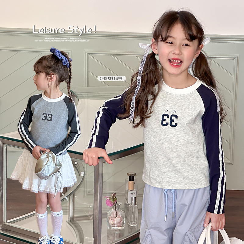 2025★春秋新作★韓国風子供服★Tシャツ★90cm〜170cm 2色