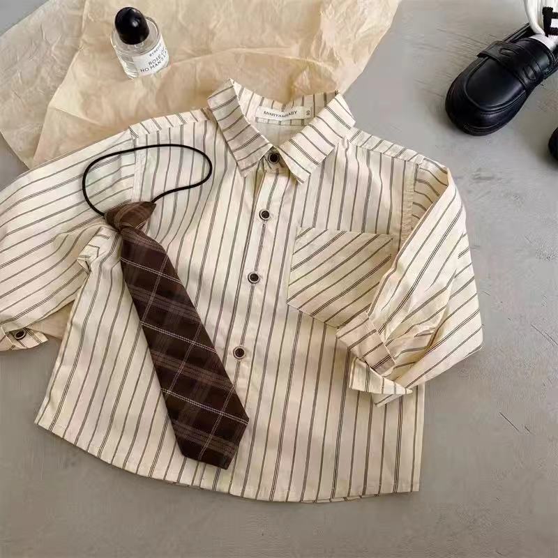 「2025」子供服★トップス★長袖★ワイシャツ★韓国風子供服★80cm〜120cm