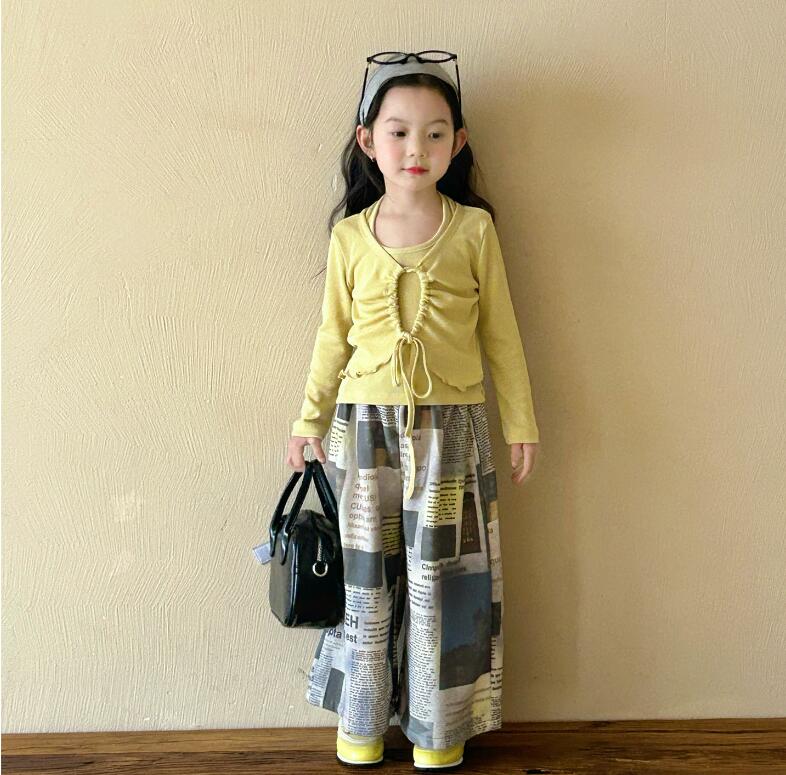 2025新★子供服　カーディガン+キャミソール&ズボン★90cm〜140cm