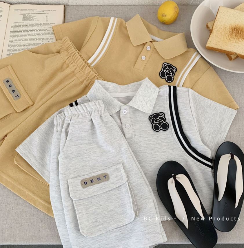 「2025」子供服★トップス+ショートパンツ★セットアップ★韓国風子供服★2色90cm〜140cm