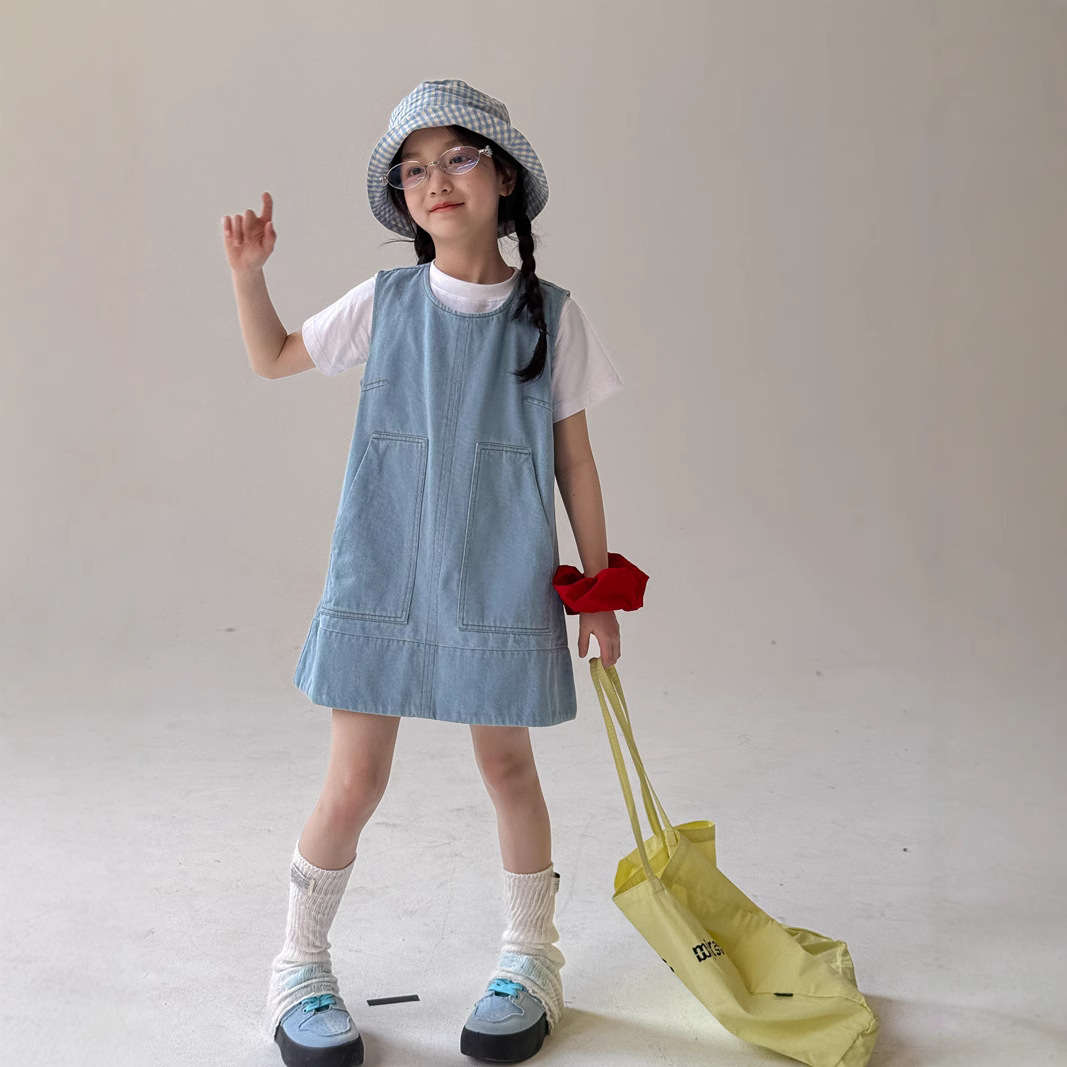 2025夏新作★子供服　デニムワンピース★110cm〜160cm