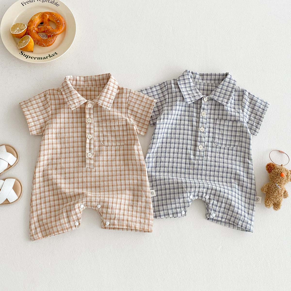 2025新入荷★ベビー服　ロンパース★66cm〜90cm 2色
