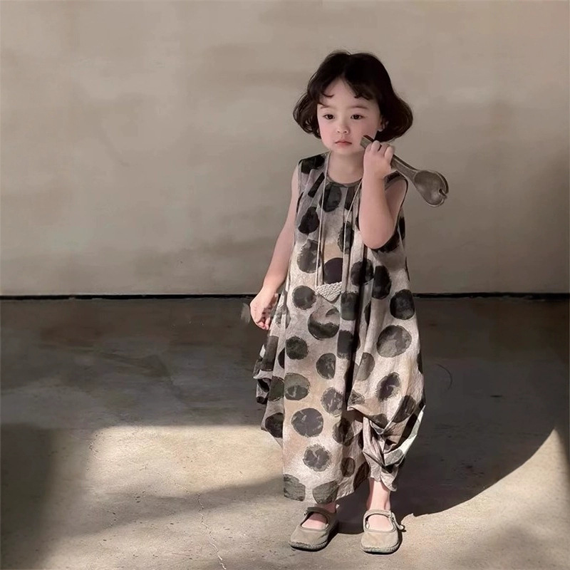 「2025」子供服★ワンピース★袖なし★韓国風子供服★7#〜17#
