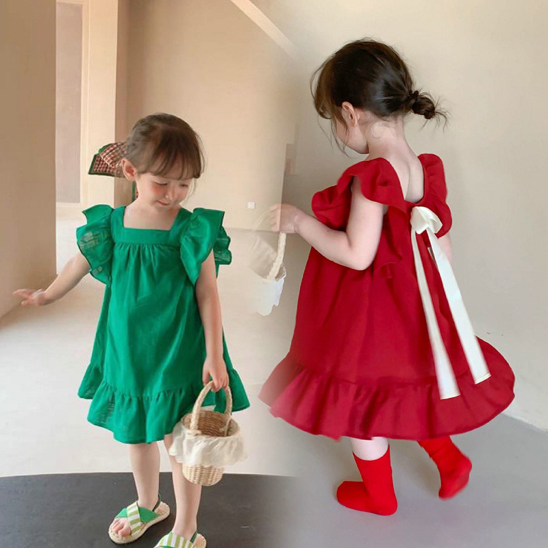 2025新品SC★子供服　ワンピース★7/95-100cm〜15/120-130cm 2色